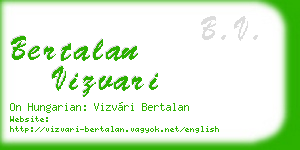 bertalan vizvari business card